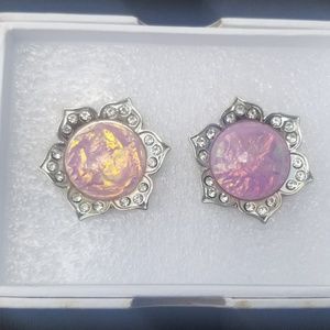 Pink Opal Center Ear Plugs Tunnels